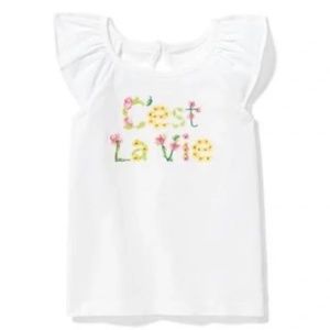 Janie and Jack Baby Girl C’est La Vie Tee Shirt 3-6M